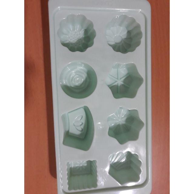 Khay bông hoa lá trái dâu vỉ đá, khuôn rau câu 8 viên- SF-HPL67 Jelly mold Ice cube tray