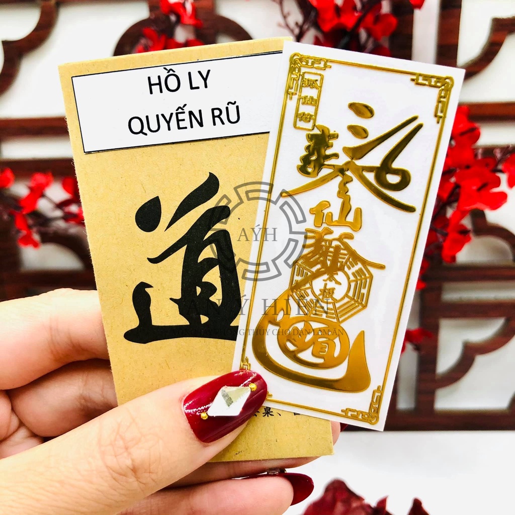 Lá dán Hồ ly quyến rũ: ( ĐÃ TRÌ CHÚ, Decal linh phù dán điện thoại - Giá sỉ)