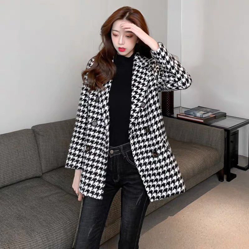 Áo vest nữ họa tiết caro mùa thu đông kiểu dáng thanh lịch Bling Store BL09