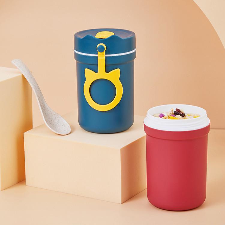 Bình đựng nước cách nhiệt chống nóng màu Macaron xinh xắn