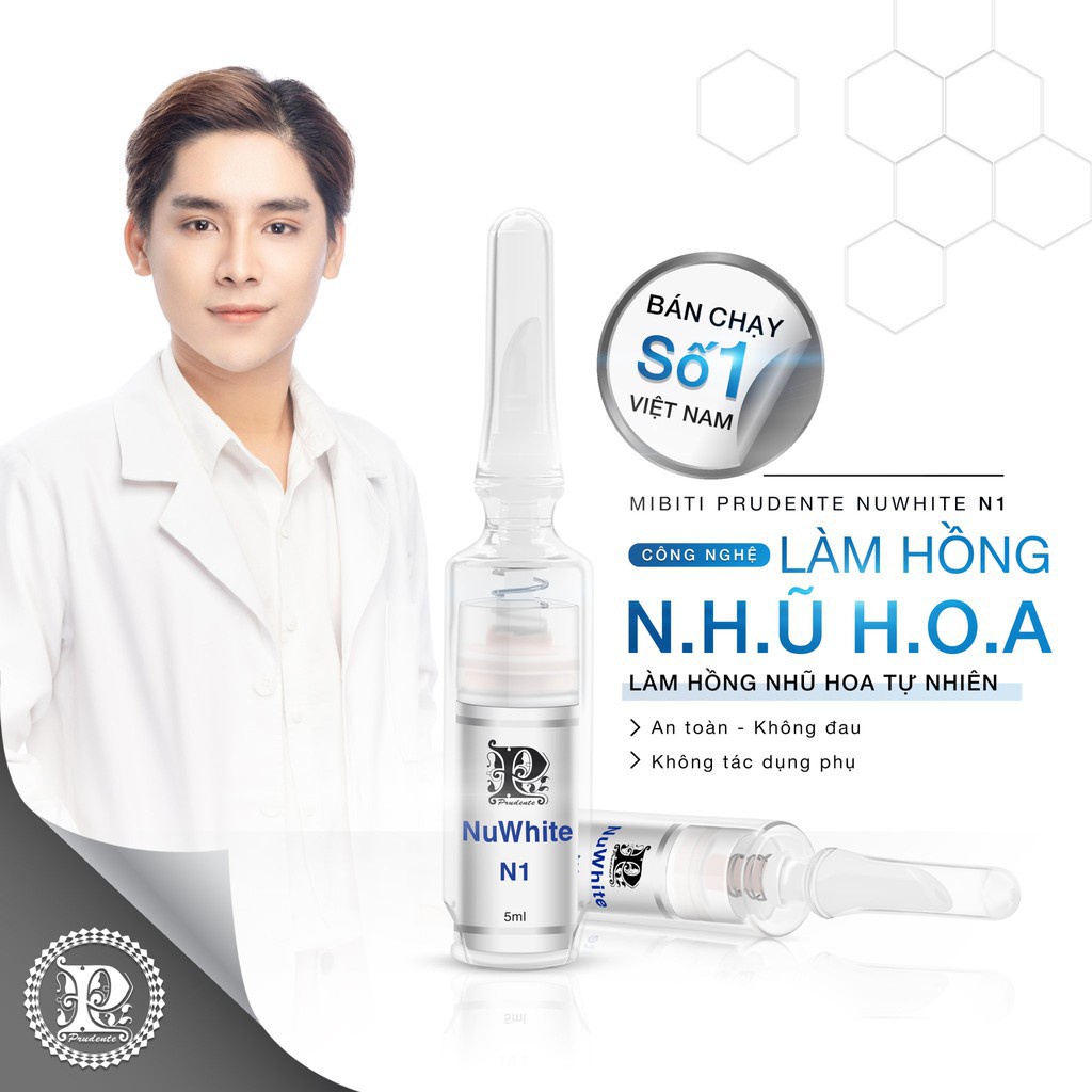 Kem Hồng Nhũ Hoa Nuwhite N1 Mibiti Prudente, Kem Làm Hồng Ti N1 Nuwhite Chính Hãng Ngừa Thâm Cải Thiện Sắc Tố Da 5ml