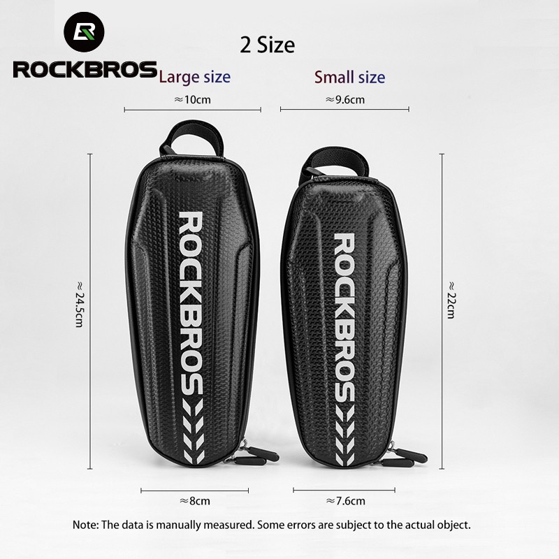 Túi ROCKBROS vỏ cứng chống mưa có thể xếp lại đa chức năng gồm 2 kích thước dùng gắn sườn xe đạp MTB