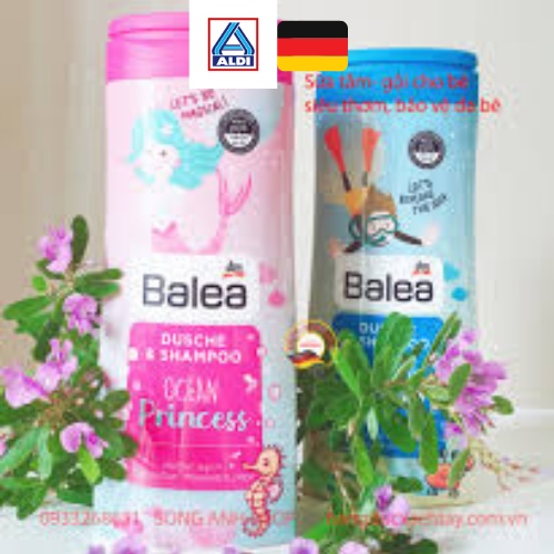 Sữa tắm  gội trẻ em Balea Đức 2in1 dành cho bé từ 2 tuổi, đặc biệt dịu nhẹ, hương thơm tươi mát