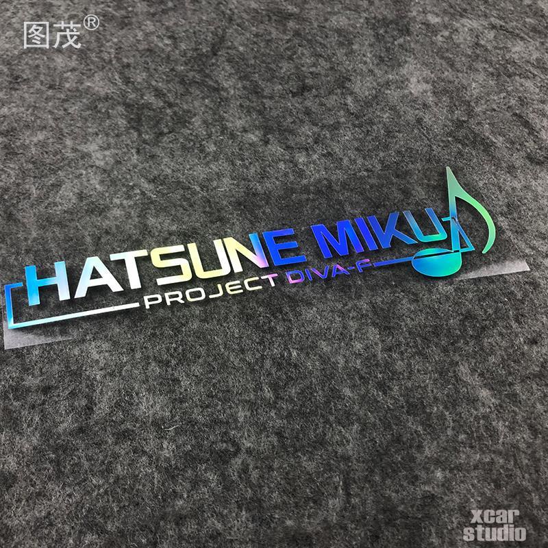 Miếng Dán Trang Trí Xe Hơi / Máy Tính / Hành Lý Hình Hatsune MIKU Chống Thấm Nước