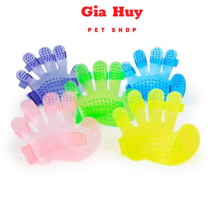 Găng tay tắm cho thú cưng-găng tay tắm cho chó mèo giahuypetshop