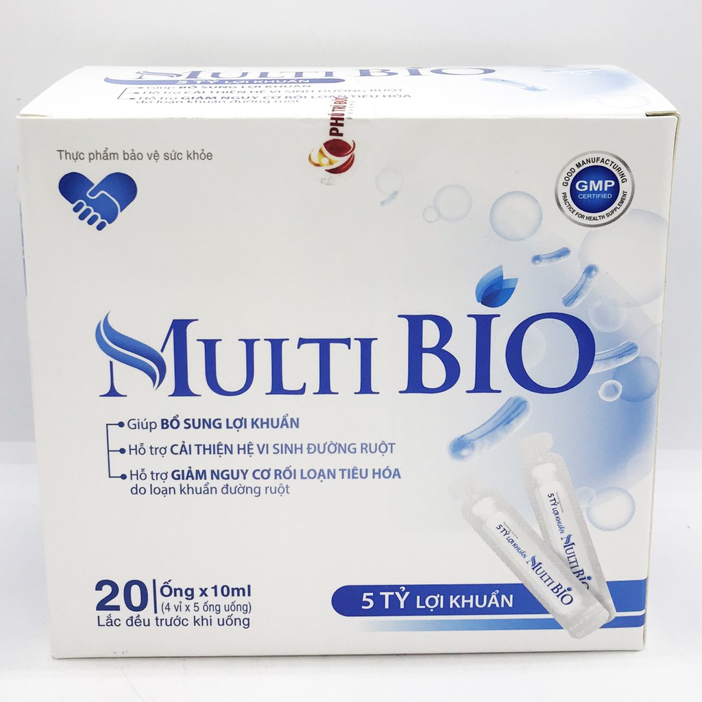 Men vi sinh Multi Bio bổ sung lợi khuẩn, hỗ trợ đường ruột 20 ống x 10ml