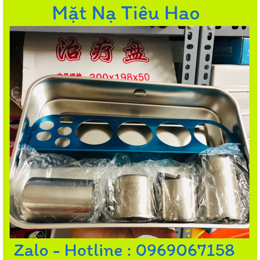 Khay inox đựng dụng cụ y tế, khay 3 ống, 4 ống