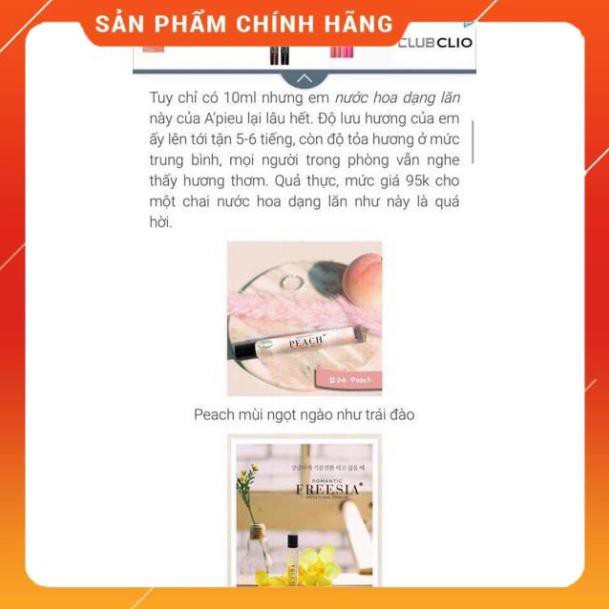 free ship_hàng xách tay 🌼 Nước hoa lăn A'PIEU My handy Roll-on Perfume 10ml 🌼