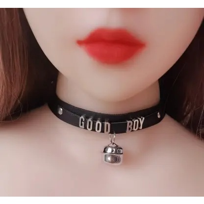 Vòng Cổ Da PU Đính Chuông Kim Loại Phong Cách punk Harajuku Quyến Rũ Cho Nữ