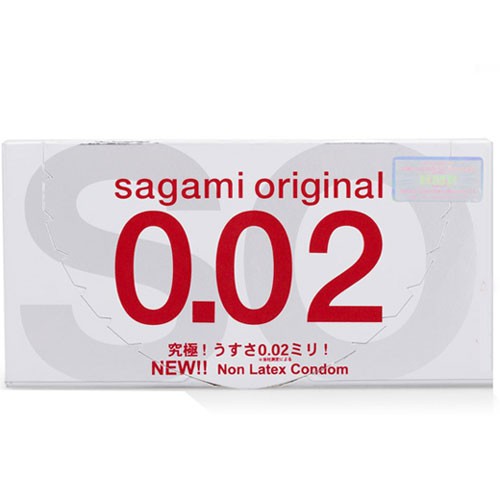 Bao cao su Sagami siêu mỏng 002 (Hộp 2 Cái) - Siêu Mỏng Tàng Hình, Dùng Một Lần Nhớ Mãi, Shop Sức Khỏe Chuyên Bán Sĩ Bao