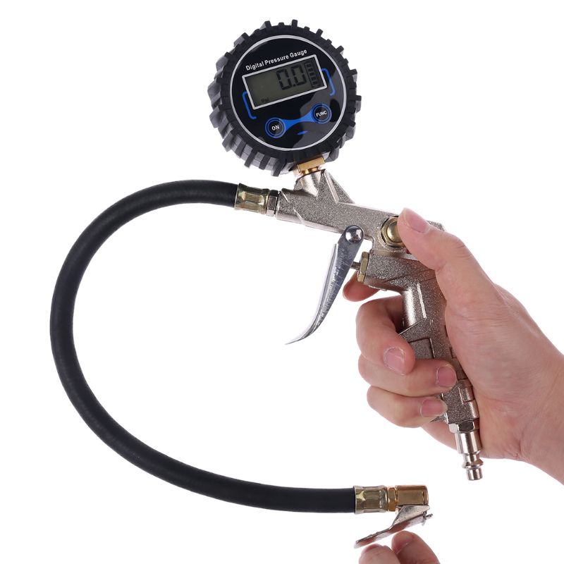 Máy Đo Áp Suất Lốp Xe Hơi Kỹ Thuật Số Màn Hình LCD