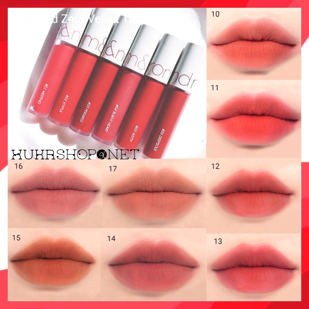 Son Romand Zero Velvet Tint màu vintage