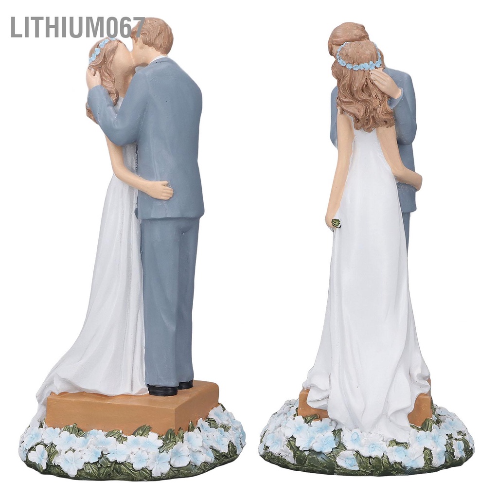 Tượng cặp đôi hôn nhau trang trí nội thất , mô hình tiểu cảnh - lãng mạn Cô dâu và chú rể Phong cách bày tỏ tình yêu Lithium067