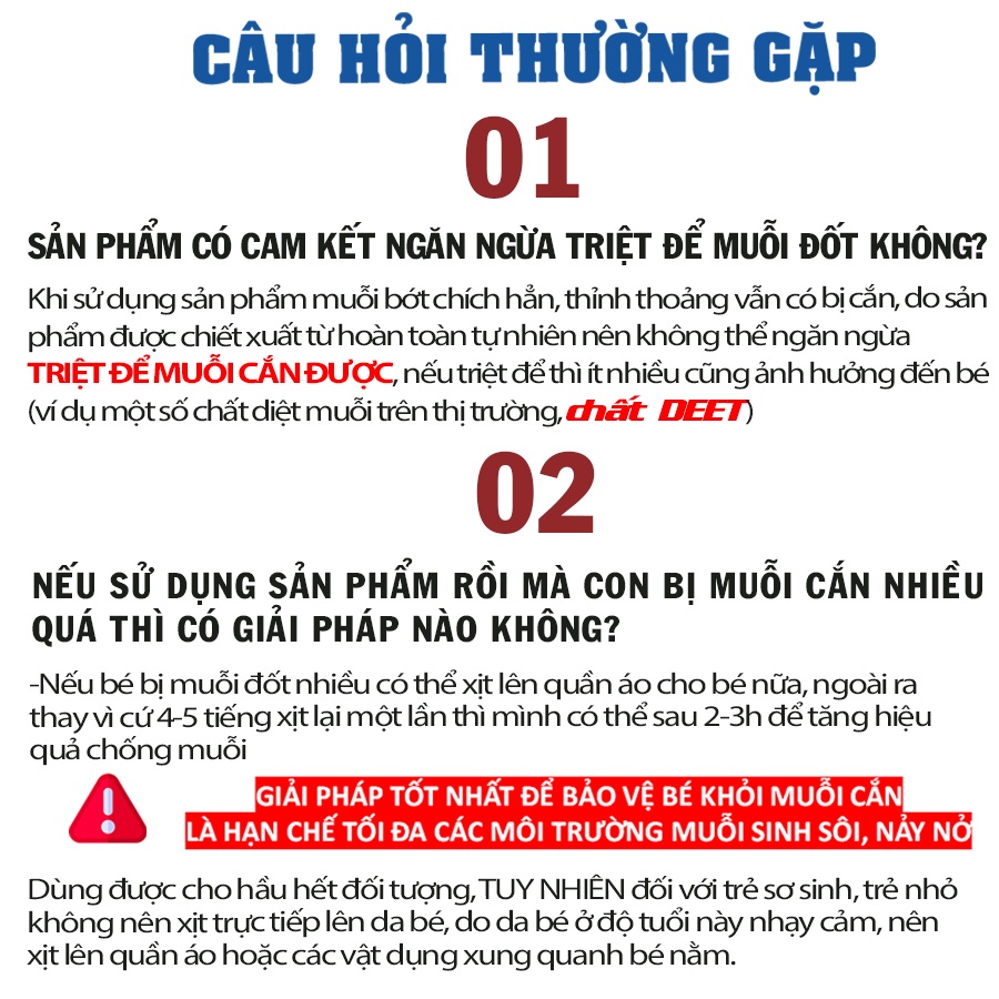 Xịt chống muỗi cho bé Vương Tràm Hương ngăn ngừa muỗi đốt đuổi côn trùng hiệu quả