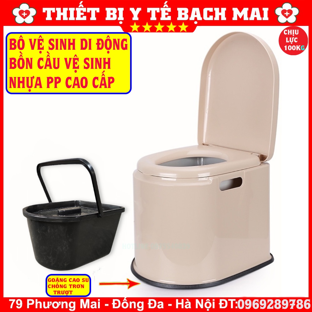 [TBYT BẠCH MAI] Bô Vệ Sinh Cho Người Già, Toilet Di Động Nhựa Cao Cấp