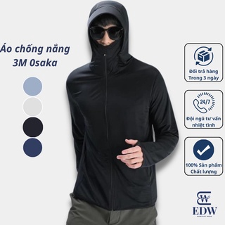 Áo chống nắng nam 2 lớp 3M Osaka, áo khoác chống nắng vải kim cương dày chống tia UV