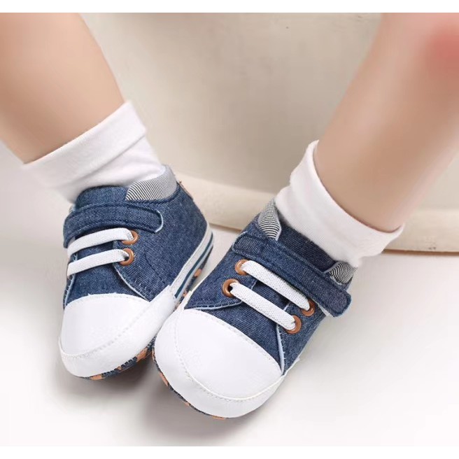 Giày tập đi Heybaby D09 BROCHET cho bé trai 0-18 tháng tuổi