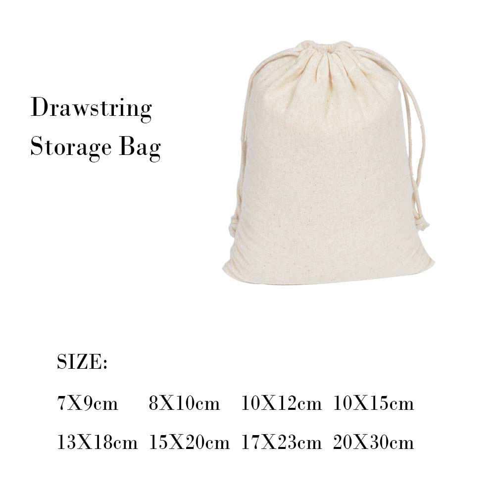 SJJL Túi đựng tất / đồ lót dây rút bằng vải cotton chống bụi tiện dụng cho gia đình / du lịch/ cá nhân