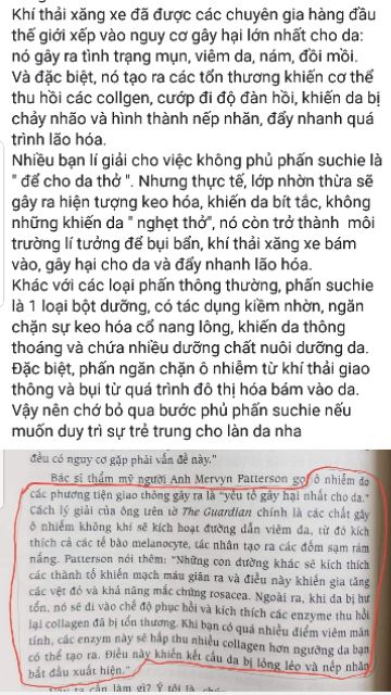 Phấn handmade suchie dạng bột chưa nén