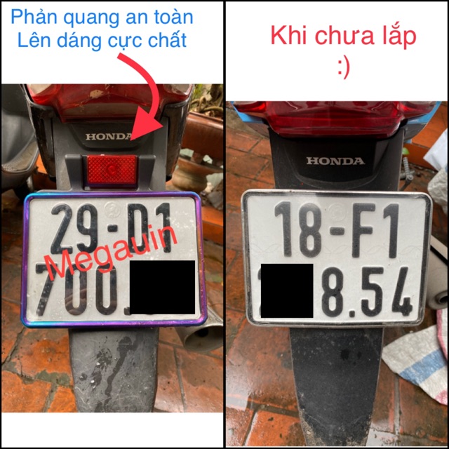 Bát biển tam giác xe máy lắp Wave a 2007-2021, Wave 50cc (pát , pass bảng số)