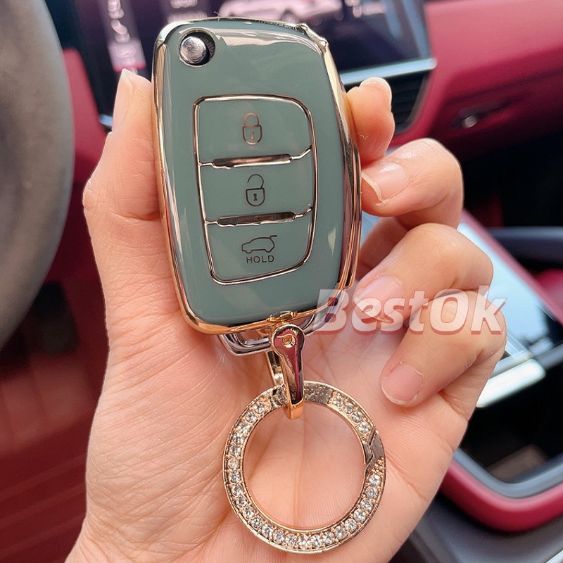 Vỏ Chìa Khóa Điều Khiển Từ Xa 3 Nút Cho HYUNDAI ix45 Santa Fe HYUNDAI Accent Tucson ix35