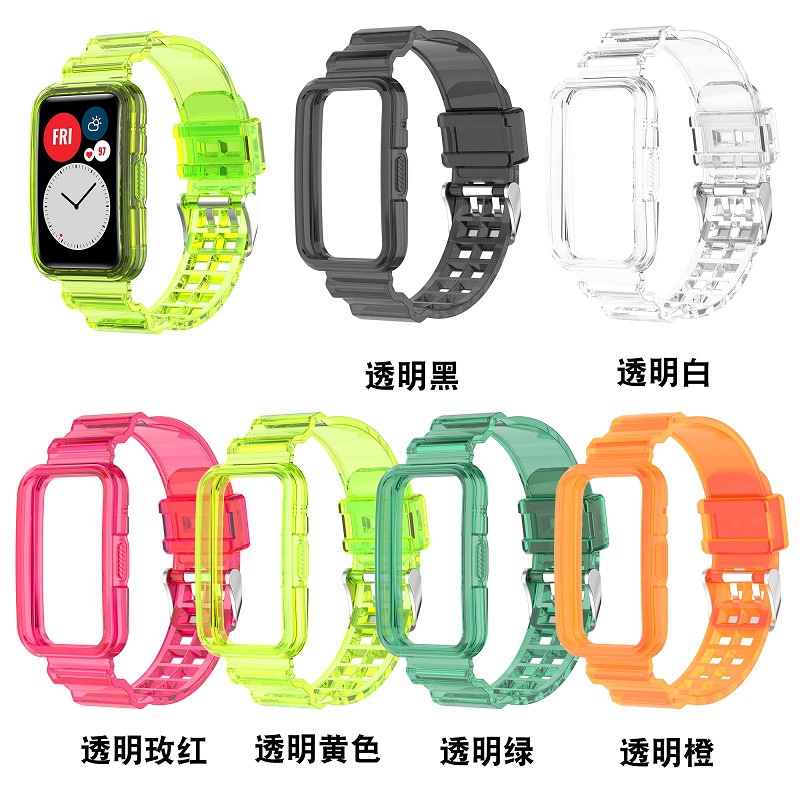 Dây Đeo Silicone Trong Suốt Cho Đồng Hồ Thông Minh Huawei Watch Fit 2