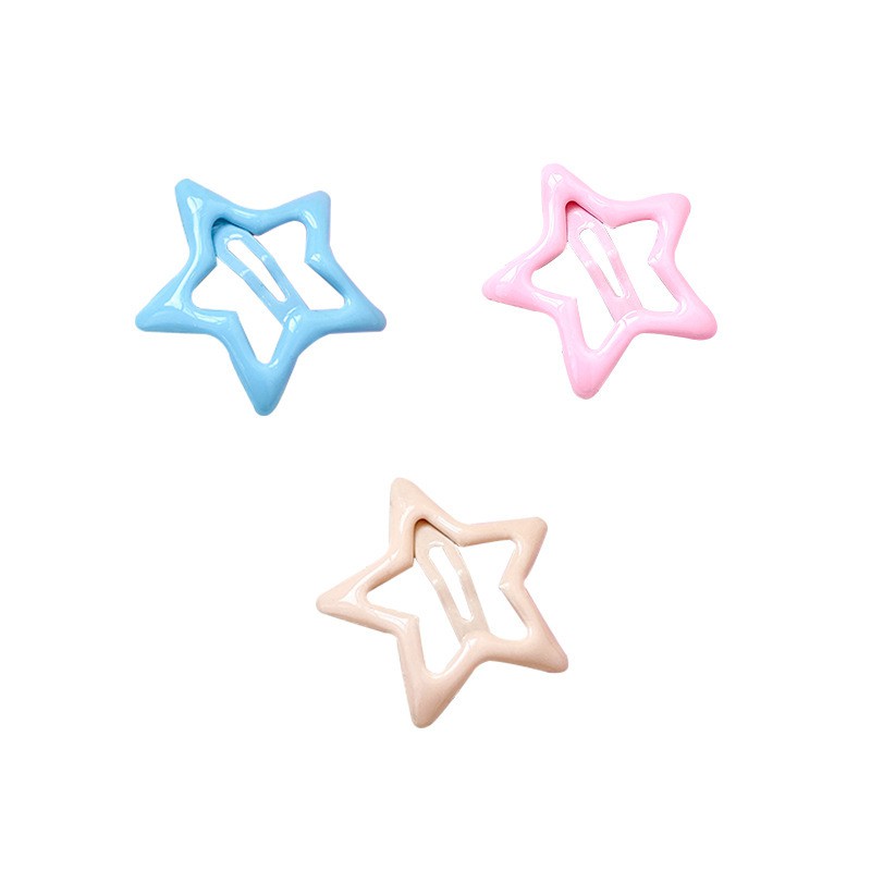 Kẹp tóc bấm mái ngôi sao 3cm màu sắc xinh xắn phong cách hàn quốc - Kẹp tóc nữ - Selenshop