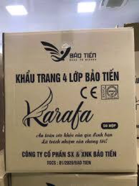 Hộp Khẩu Trang Y Tế 4 Lớp,Hộp 50 Chiếc Tác Dụng Kháng Khuẩn,Lọc Khói Bụi Độc Hại