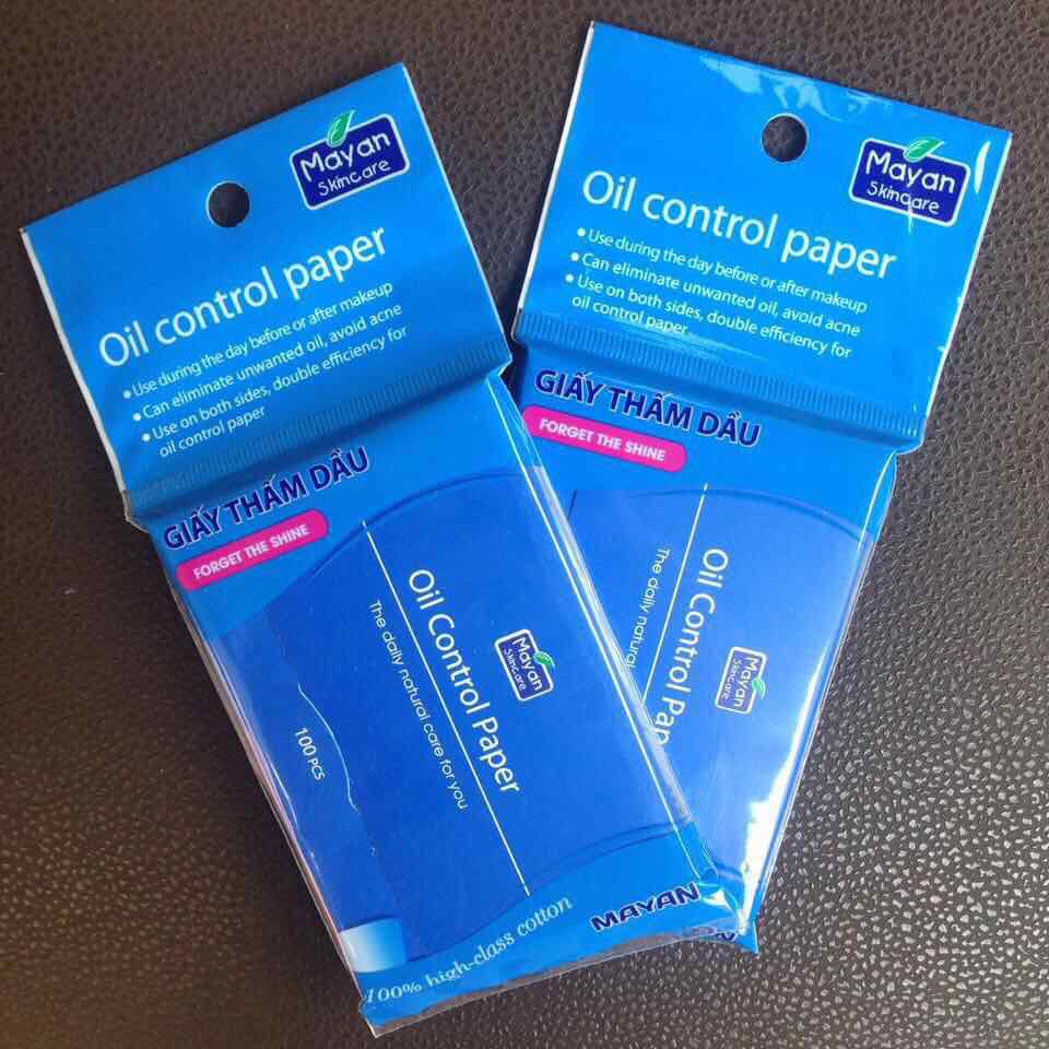 GIẤY THẤM DẦU MAYAN OIL CONTROL PAPER GÓI 100 MIẾNG