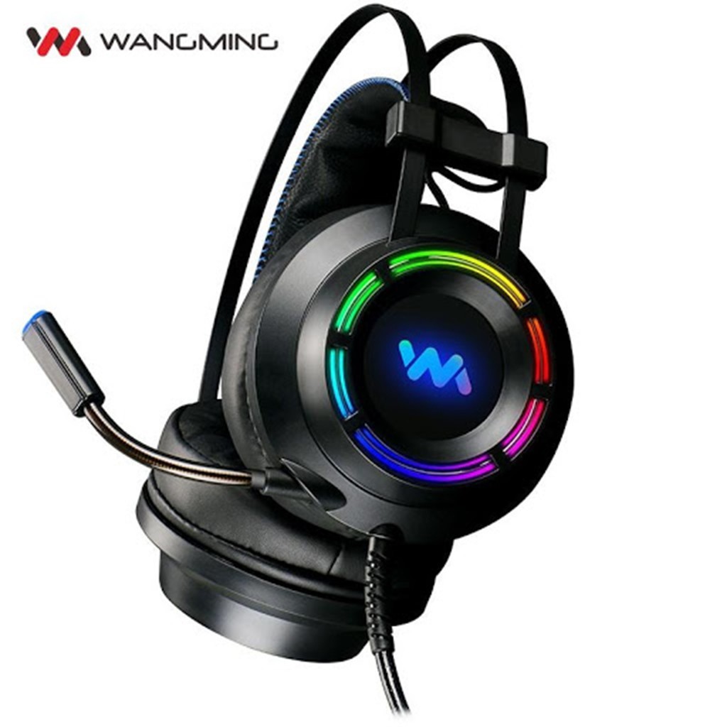 [Chính Hãng] Tai nghe Gaming Wangming 9800s - Tai nghe chụp tai có dây RGB 7.1 - Headphone Cổng USB - BH 12 Tháng