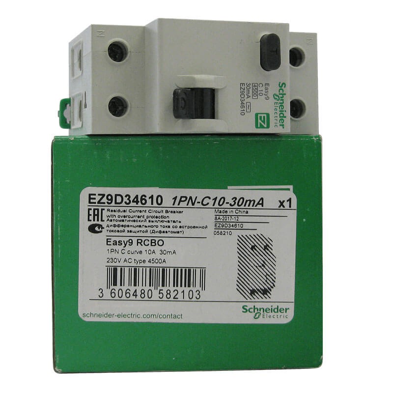 Aptomat chống giật  RCBO 1P+N Schneider 4.5kA 30mA