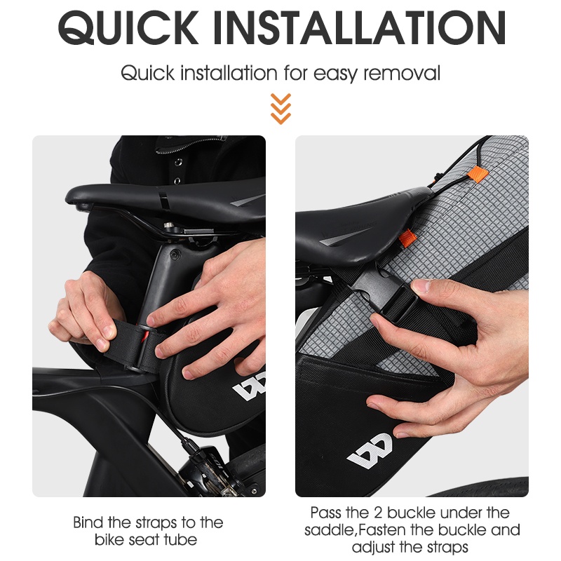 Túi đựng đồ WEST BIKING gắn yên sau xe đạp sức chứa 10l chống thấm nước tiện dụng