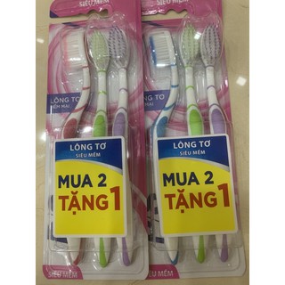 Bàn chải đánh răng P/S lông tơ siêu mềm mua 2 tặng 1