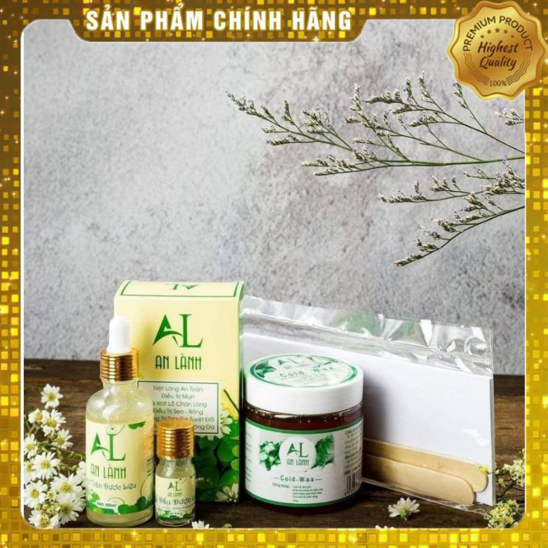 Bộ Triệt Lông Vĩnh Viễn Cold Wax và Mỡ Trăn Dược Liệu An Lành (Tặng Kèm Dụng Cụ Wax)❤Triệt Lông Nách, Lông Chân, Bikini