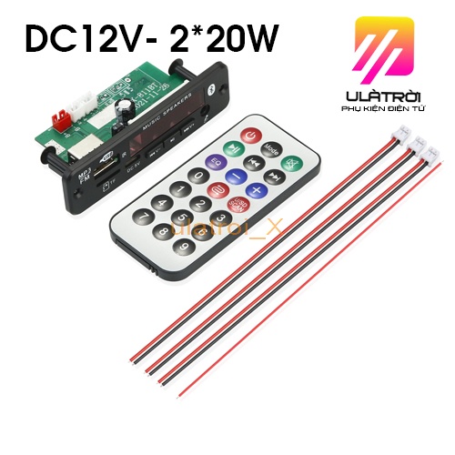 Mạch khuếch đại âm thanh Bluetooth 12V 20Wx2 có giải mã MP3 ghi âm cuộc gọi