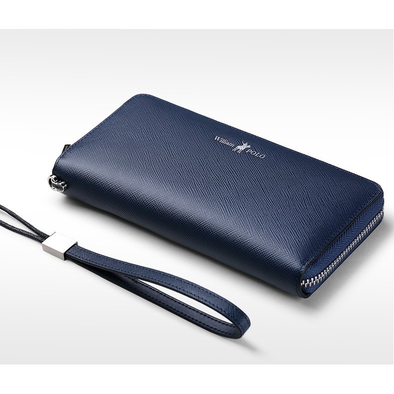 Ví nam POLO 300 Clutch William Polo Ví dài khóa kéo cầm tay Bảo hành 12 tháng
