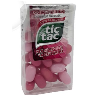 Kẹo hương dâu và dâu bạc hà Tic Tac hộp 14,5g
