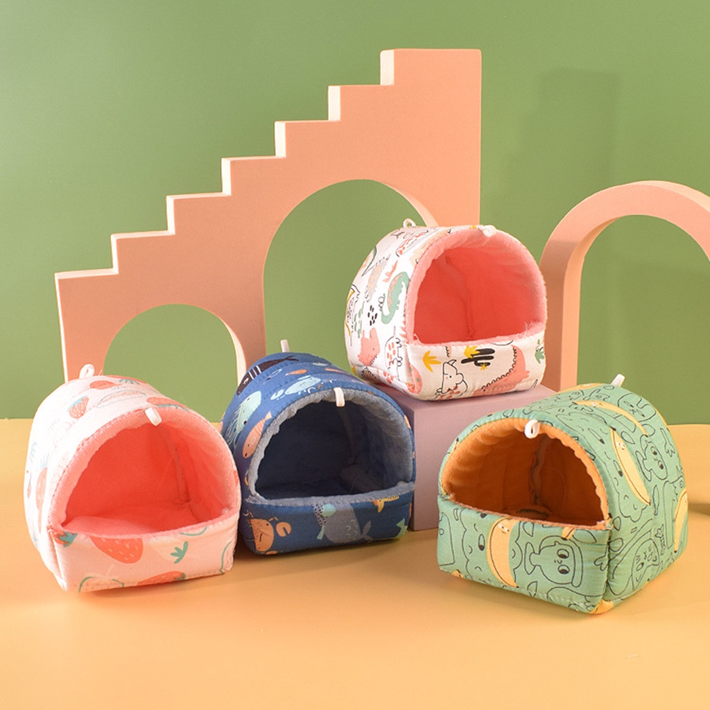 Giường Ngủ Ấm Áp Họa Tiết Hoạt Hình Cho Thú Cưng/Sóc/Chuột Hamster
