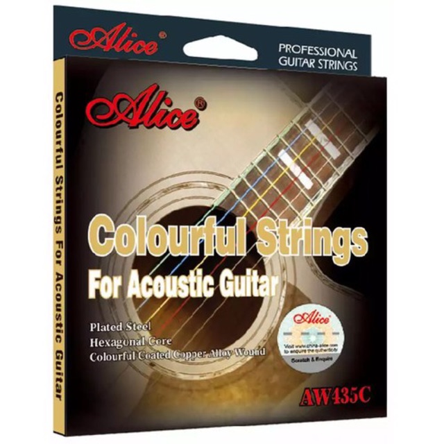Dây Đàn Acoustic Alice Aw435 - 6 màu