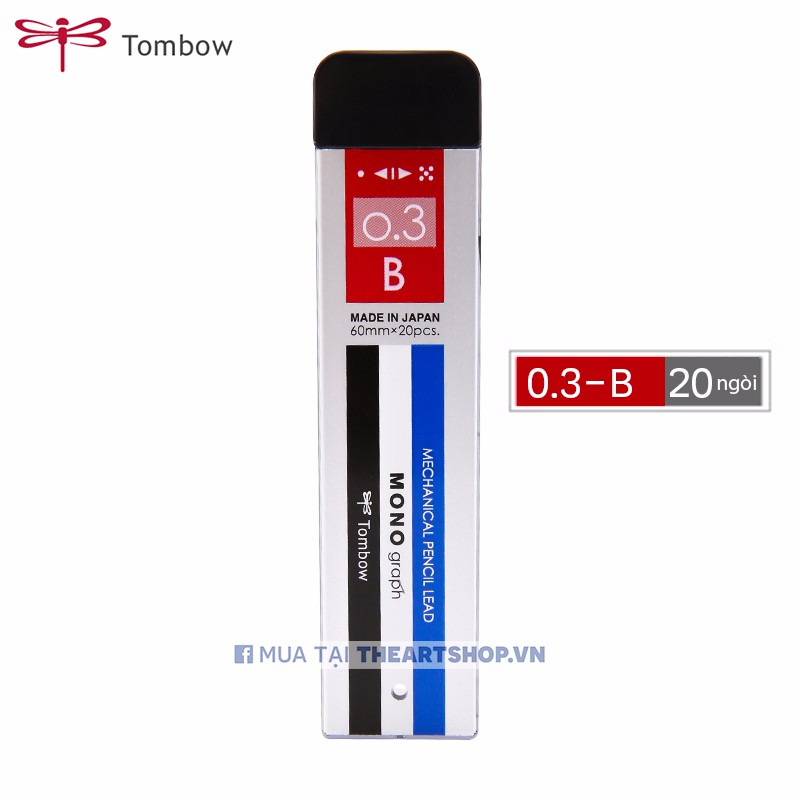 Ngòi chì bấm cơ khí màu đen TOMBOW Mono Graph MG cao cấp Nhật Bản 0.3/0.5mm