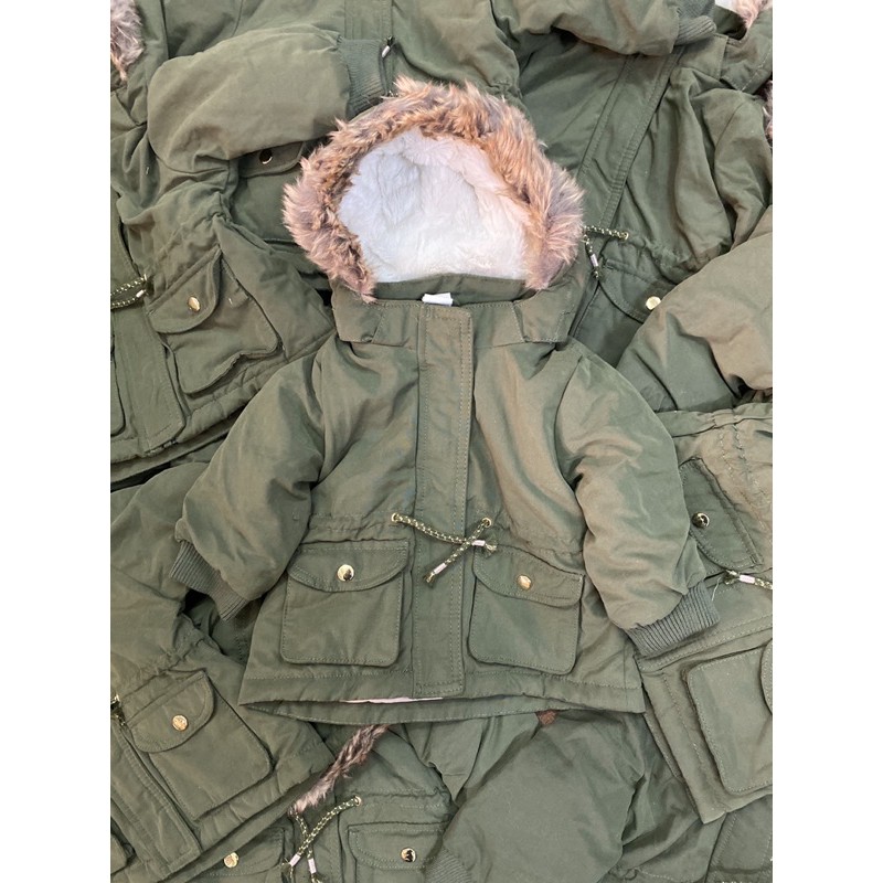 Áo parka Hm xanh rêu hot hit