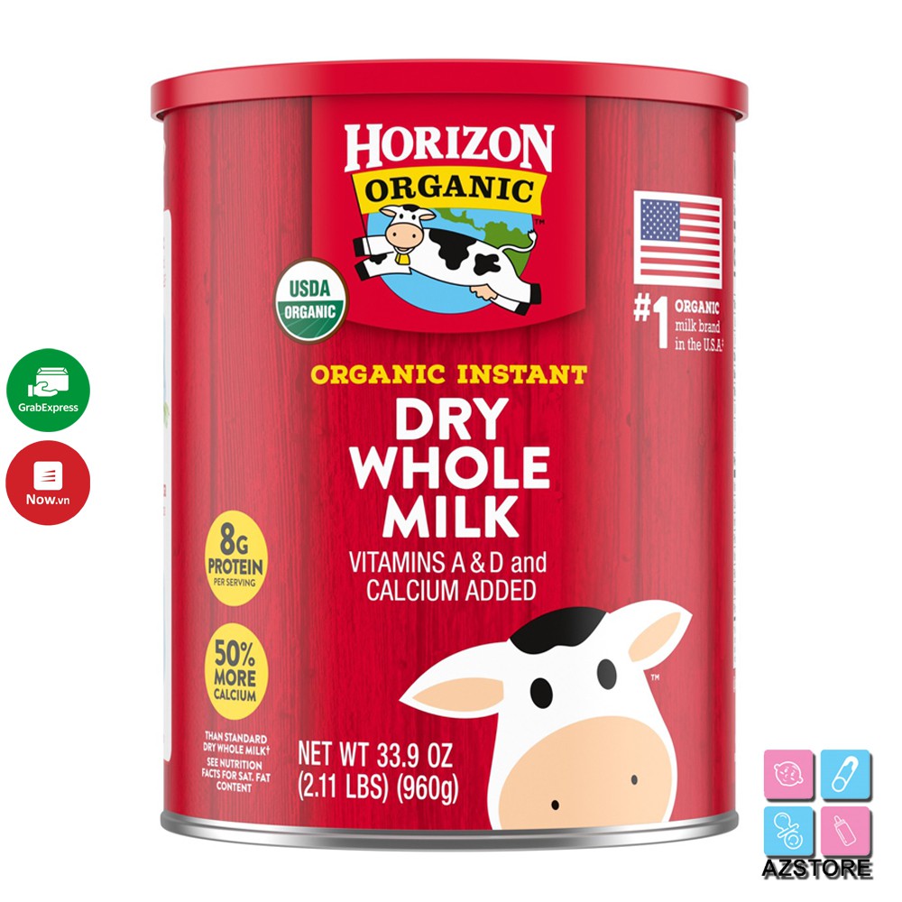 Sữa Horizon Organic Dry Whole Milk - Sữa tươi dạng bột hữu cơ Organic Horizon 870gr