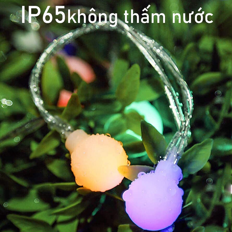 Dây Đèn Hình Quả Cầu Sử Dụng Pin Dùng Trang Trí Ngoài Trời