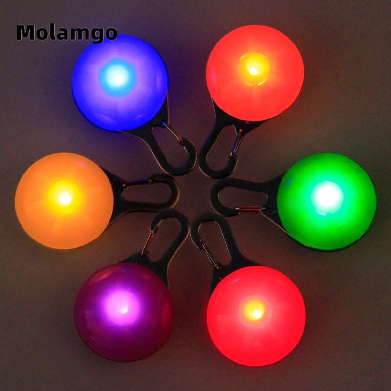 MOLAMGO  Thẻ Tròn Gắn Đèn Led Cho Thú Cưng