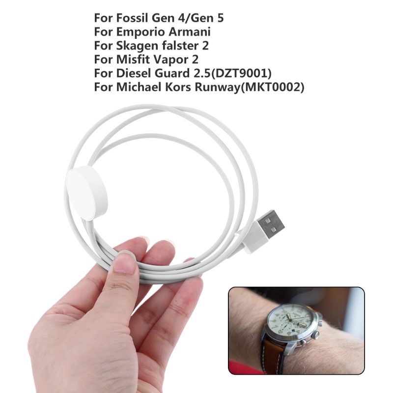 Dây cáp sạc USB cho đồng hồ thông minh Fossil-Gen 4 Explorist/Venture/Gen 5 Carlyle/Julianna