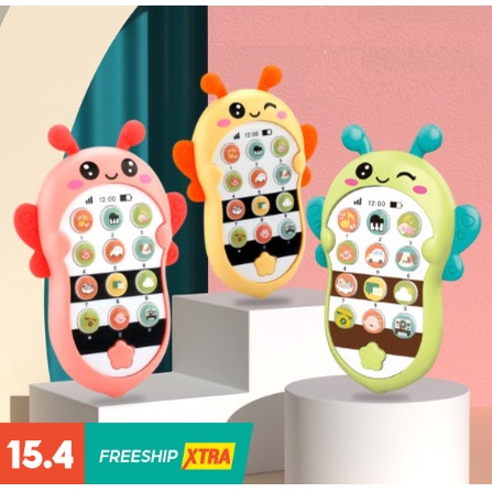 Điện thoại phát nhạc hình THỎ CÀ RỐT cho bé tặng dây đeo