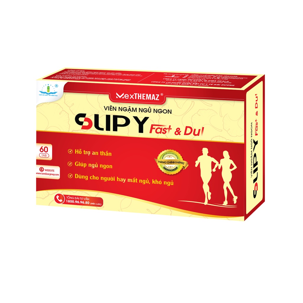 Viên Ngậm Ngủ Ngon SLIPY FAST &amp; DUL Dùng Cho Người Hay Mất Ngủ, Ngủ Không Sâu Giấc