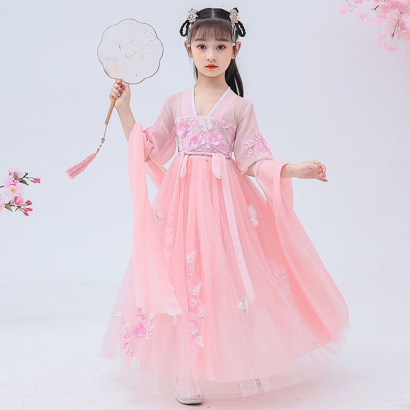 Bộ hán phục dài tay phong cách cổ điển xinh xắn dành cho nữ