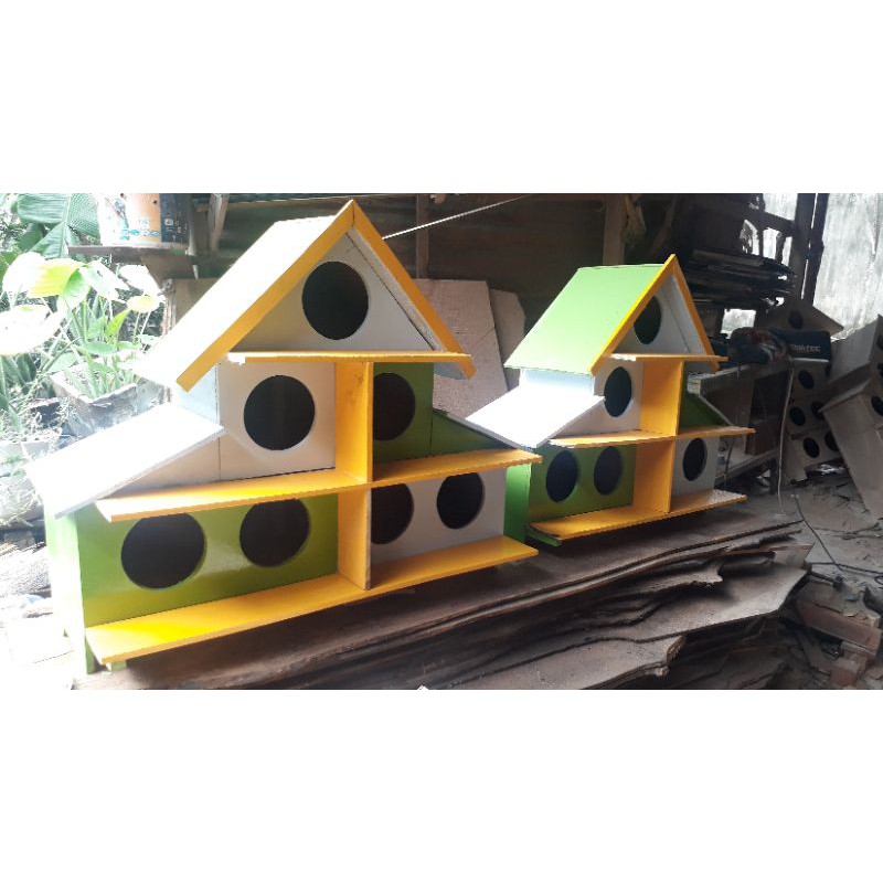 Chuồng bồ câu gỗ nuôi thả 7 lỗ tròn