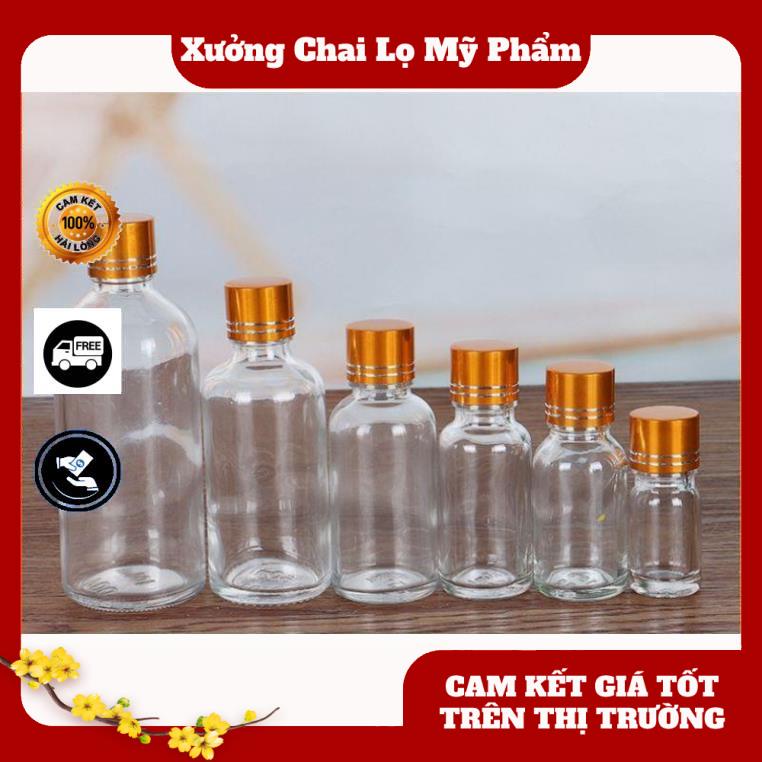 Lọ Chiết Serum ❤ Lọ đựng tinh dầu nắp Vặn vàng 50ml,100ml chiết serum, đựng nước hoa , phụ kiện du lịch